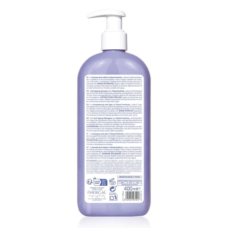 Clearé Institute Shampoo Ridensificante Anti-Età 400 Ml.