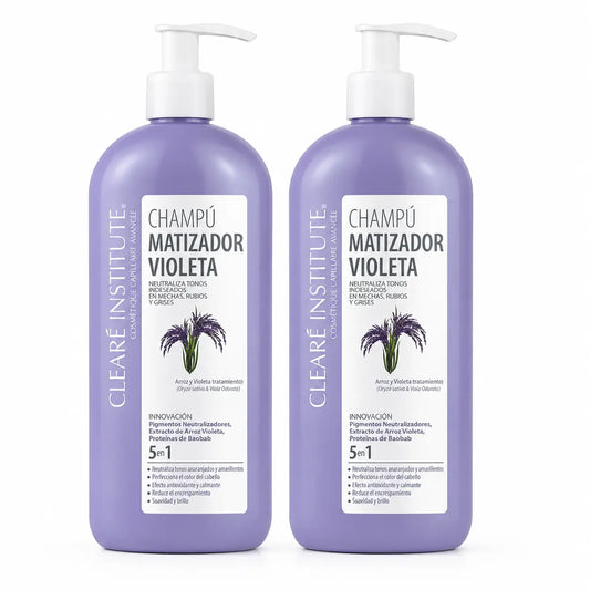 Clearé Institute Violet Shampoo 400 Ml , confezione da 2