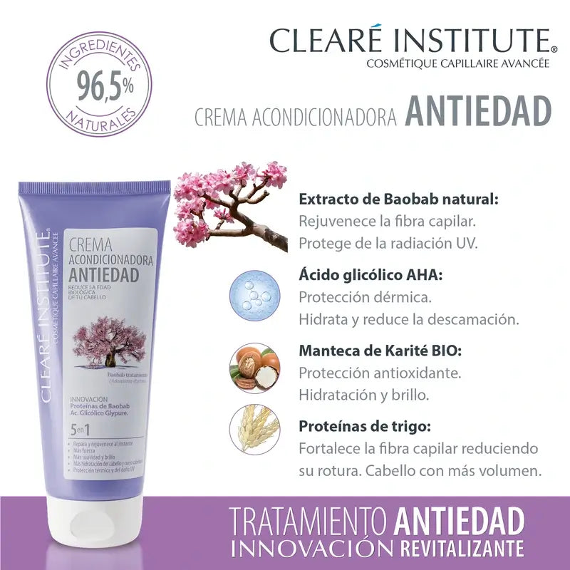 Clearé Institute Crema condizionante ridensificante anti-età 200 Ml.