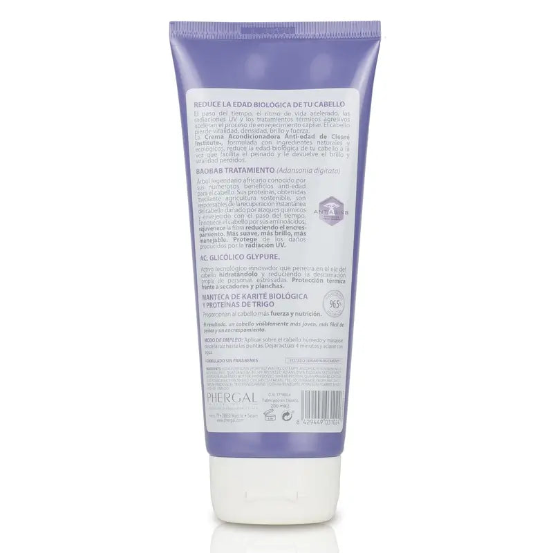 Clearé Institute Crema condizionante ridensificante anti-età 200 Ml.