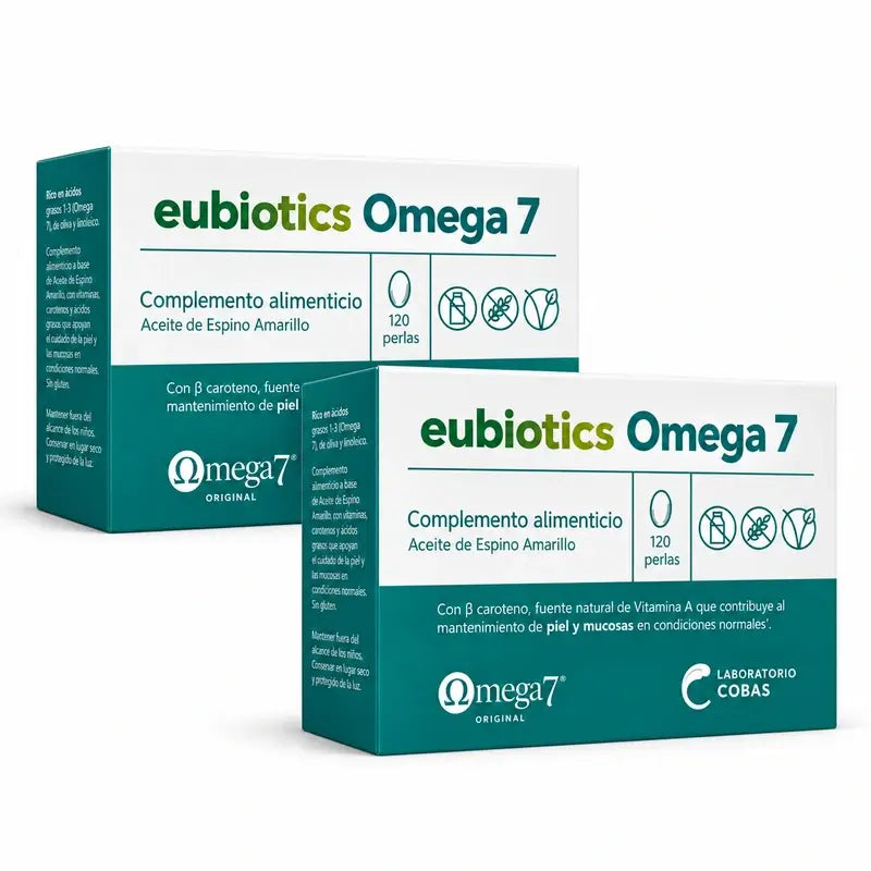 Eubiotics Omega 7, 2 confezioni da 120 capsule