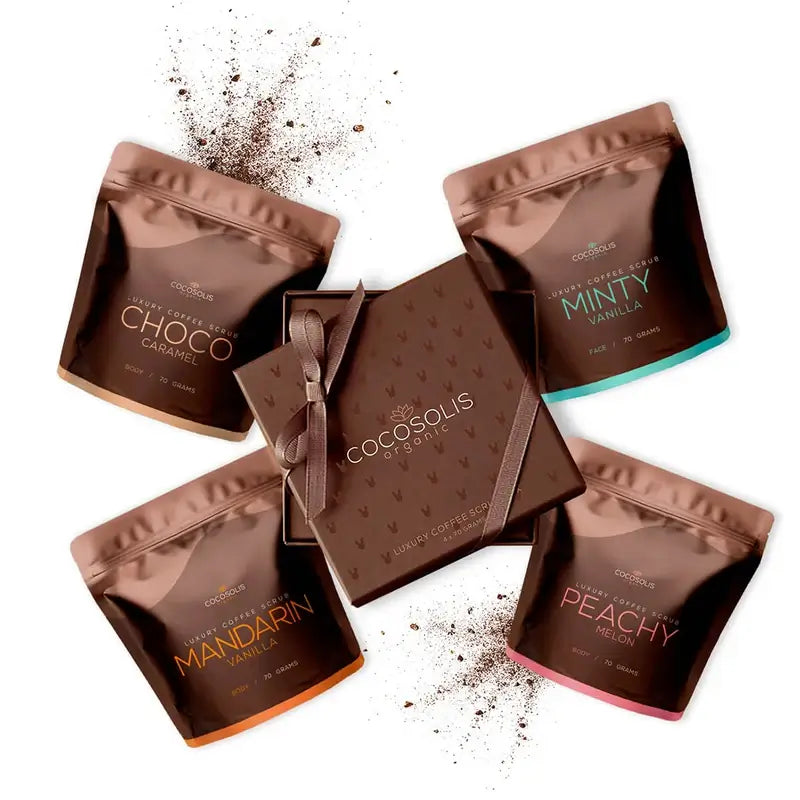 Cocosolis Luxury Coffee Scrub Box , 4 x 70 grammi