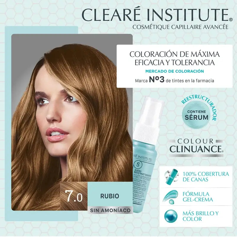 Clearé Istituto del Colore Clinuance Colore permanente senza ammoniaca 7.0 Biondo