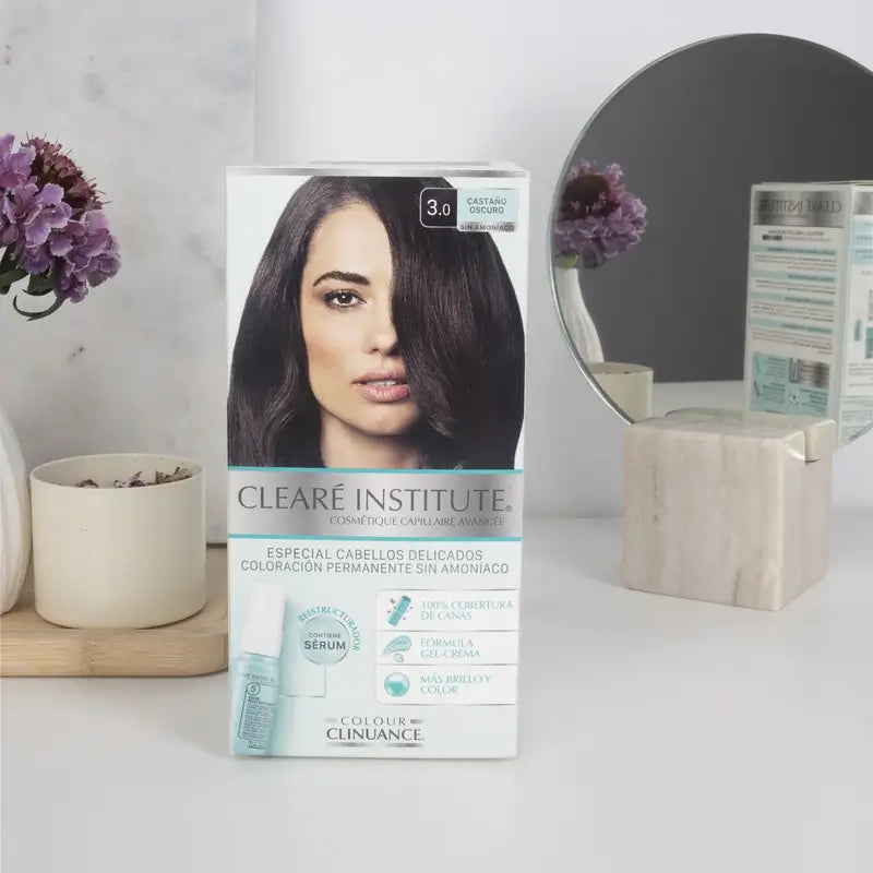 Clearé Institute Colour Clinuance Colore Permanente Senza Ammoniaca 3.0 Castano Scuro