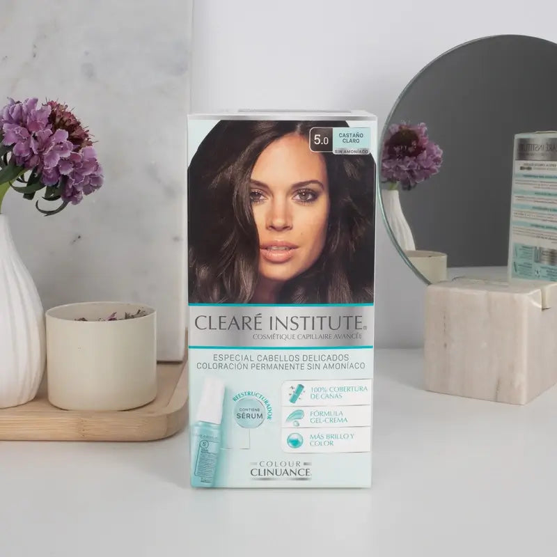 Clearé Institute Colour Clinuance Colore Permanente Senza Ammoniaca 5.0 Castano Chiaro