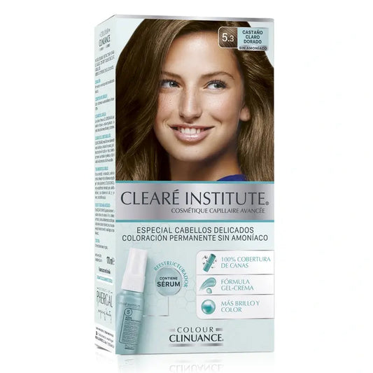 Clearé Institute Colour Clinuance Colore permanente senza ammoniaca 5.3 Castano chiaro dorato