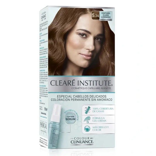 Clearé Institute Colour Clinuance Colorazione permanente senza ammoniaca 5.34 Marrone chiaro luminoso