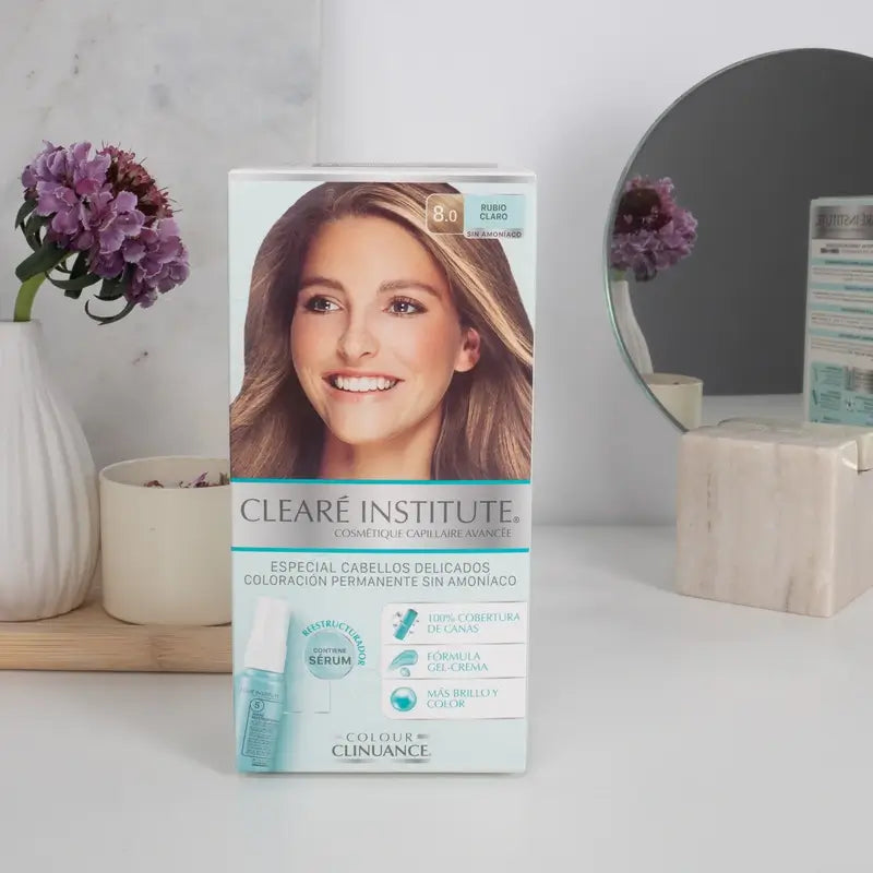Clearé Institute Colour Clinuance Colore permanente senza ammoniaca 8.0 Biondo chiaro
