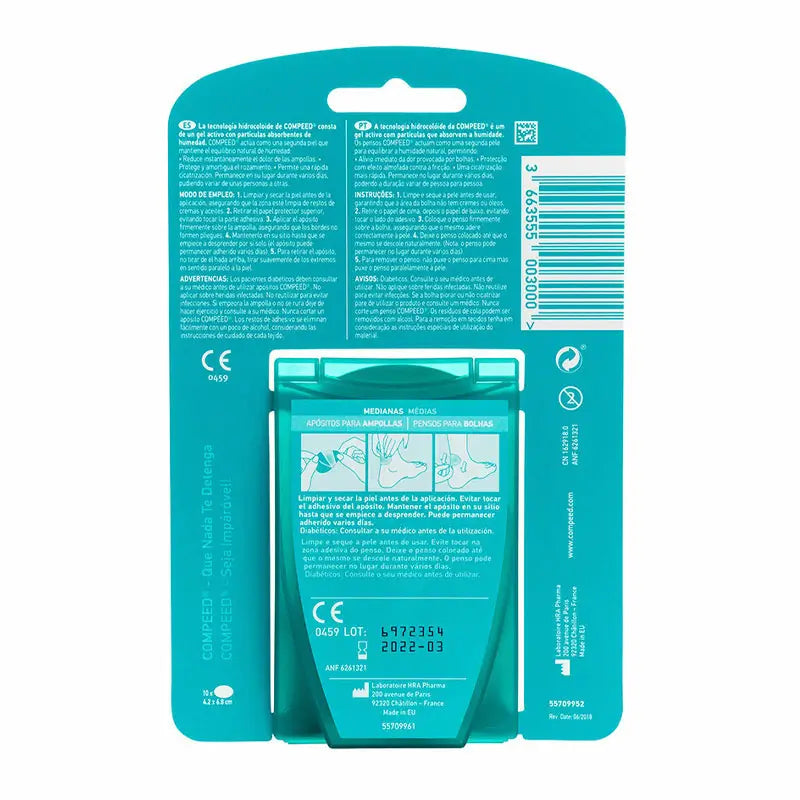 Compeed vesciche idrocolloidali di dimensioni medie 10 unità