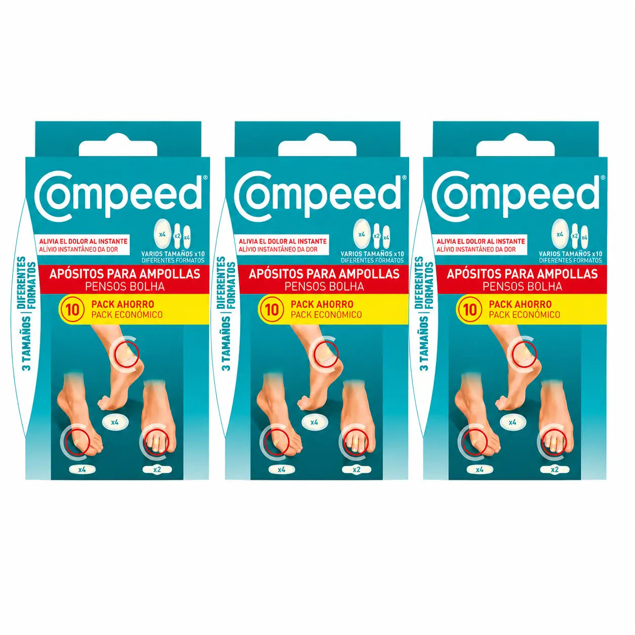 Compeed Vesciche - Confezione mista, 10 unità, confezione da 3