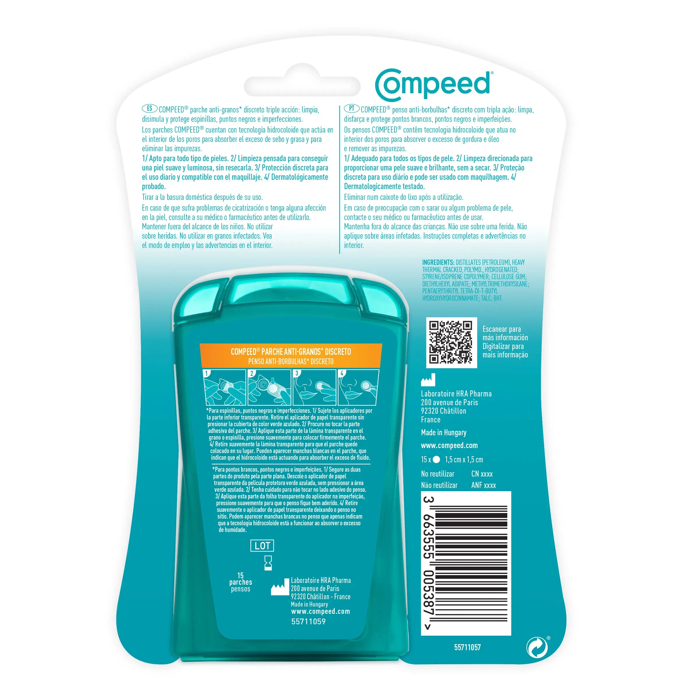 Compeed Anti-Granos Discreto, 15 unità