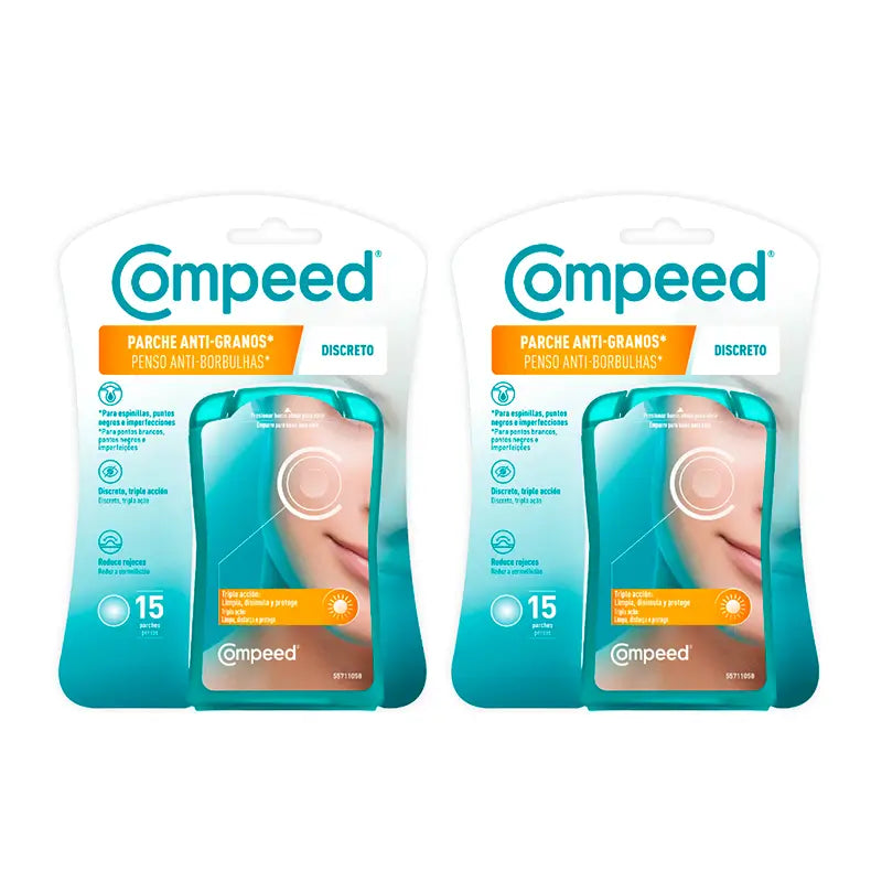 Compeed Duplo Anti-Granos Discreto, 2 x 15 unità