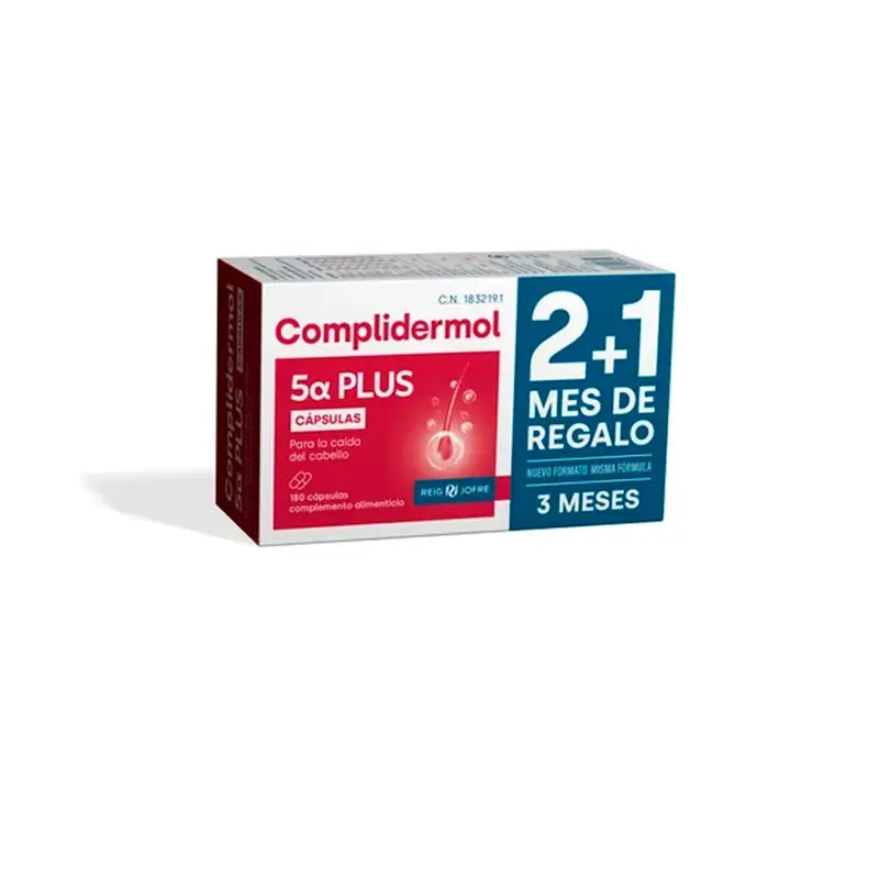 Complidermol 5-Alpha Plus Confezione da 3 mesi, 180 capsule