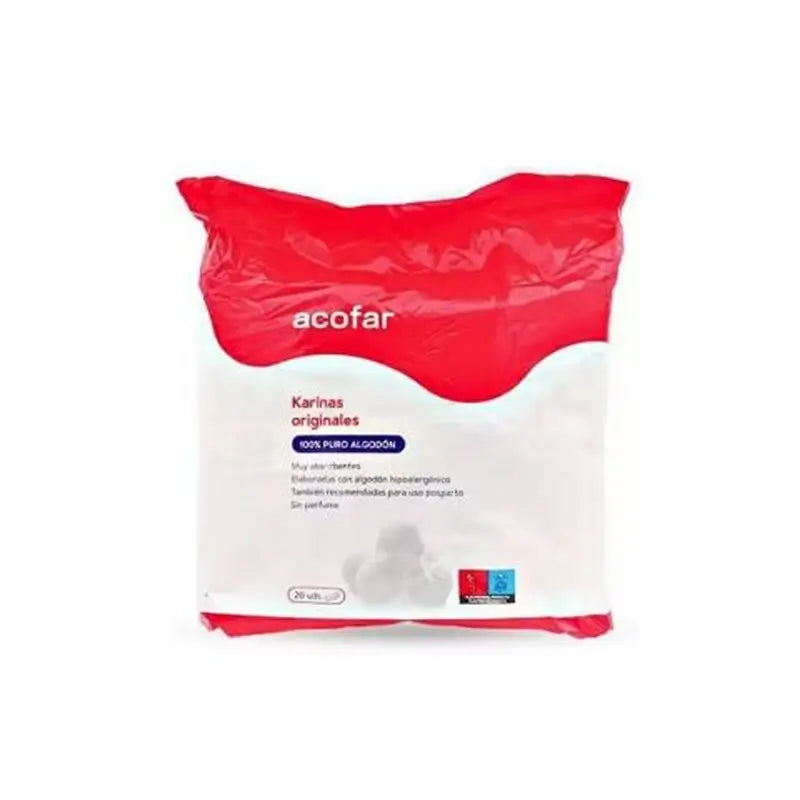 Acofar Karinas Cotton Cotton Ovarian Pads 20 units