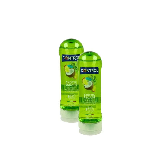 Gel da massaggio Control Exotic Escape 200 ml, confezione da 2