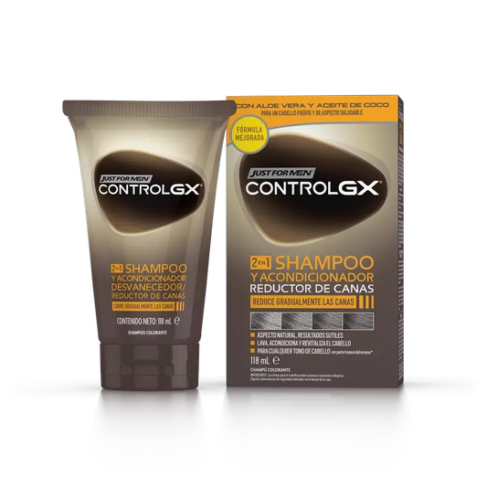 Just For Men Control Gx Grey Hair Reducer 2 In 1 Shampoo e Balsamo 118 ml