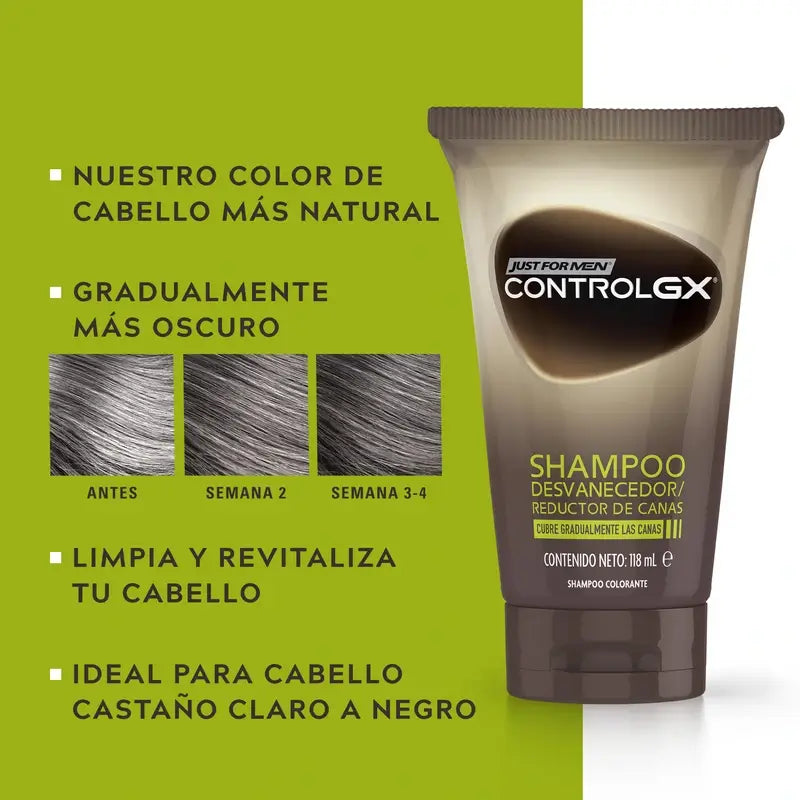 Just For Men Control Gx Shampoo Riduttore Capelli Grigi 118 ml