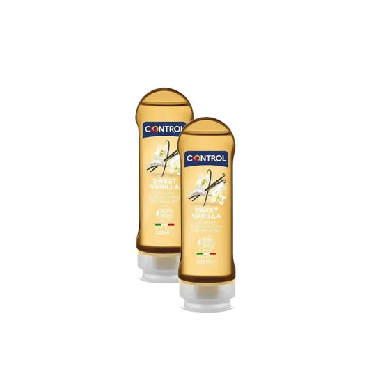 Control Gel da massaggio alla vaniglia del Madagascar 200 ml, confezione da 2