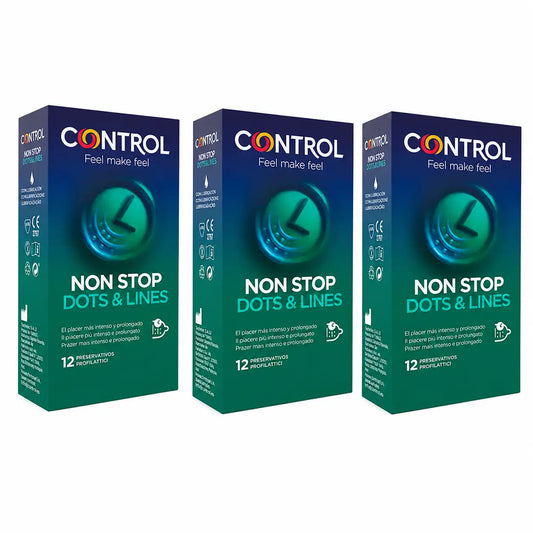 Control Non Stop Puntini e linee, 12 pezzi, confezione da 3