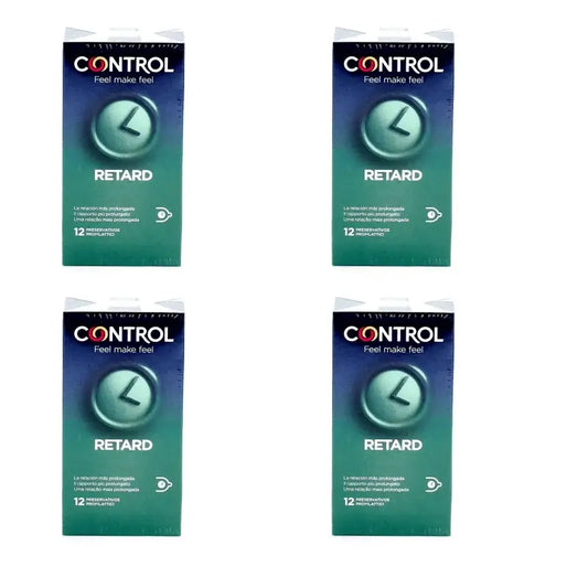 Control Preservativi Non Stop Retard 12 pezzi, confezione da 4