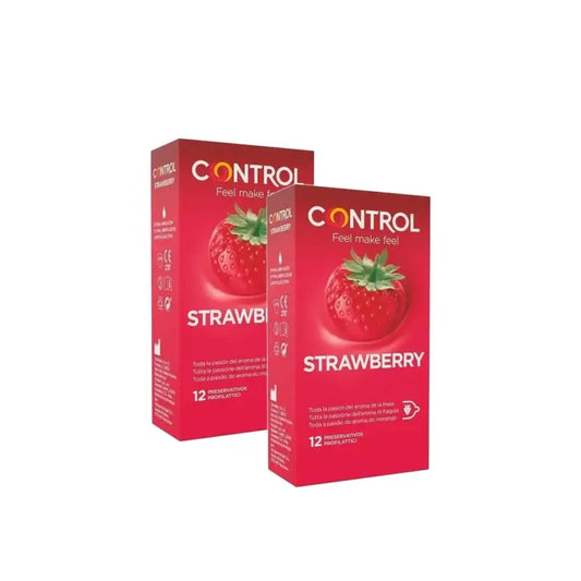 Control Preservativi alla fragola, 12 pezzi, confezione da 2