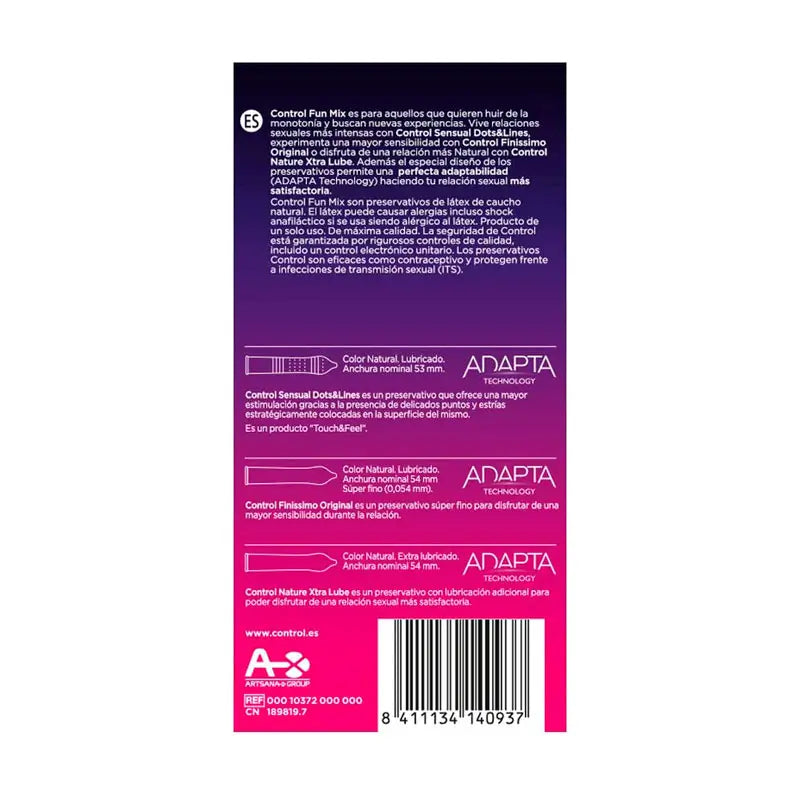 Control Condom Fun Mix, 6 preservativi assortiti
