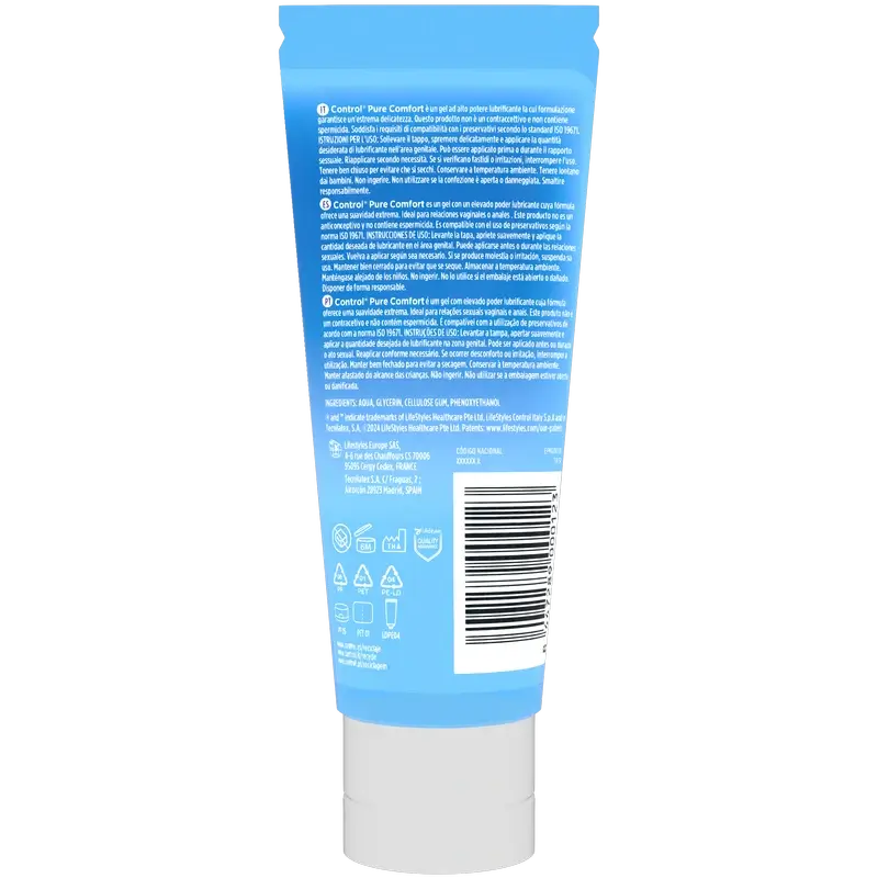 Control Purecomfort Tubo Lubrificante , 80 ml