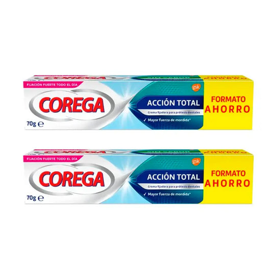 Corega Duplo Crema fissante ad azione totale, 2 x 70 gr