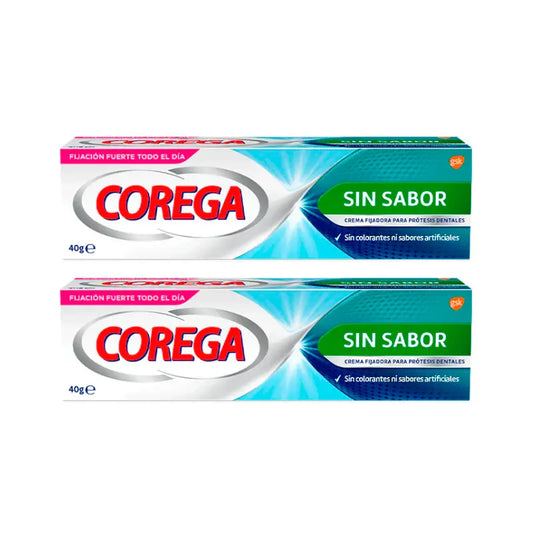 Corega Duplo Crema Adesiva Extra Forte Aromatizzata, 2 x 40 g
