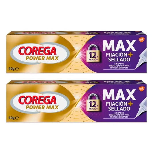 Corega Duplo Maximo Crema fissante sigillante, 2 x 40 gr