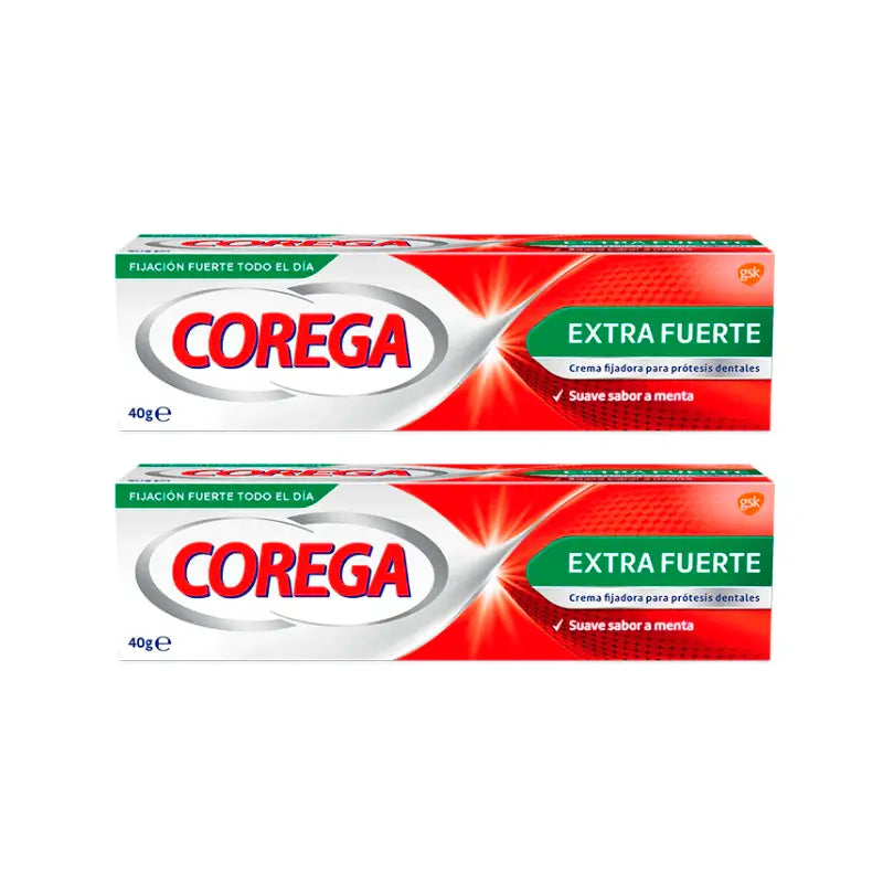 Corega Duplo Super Ultra Crema Extra Forte, 2 x 40 gr