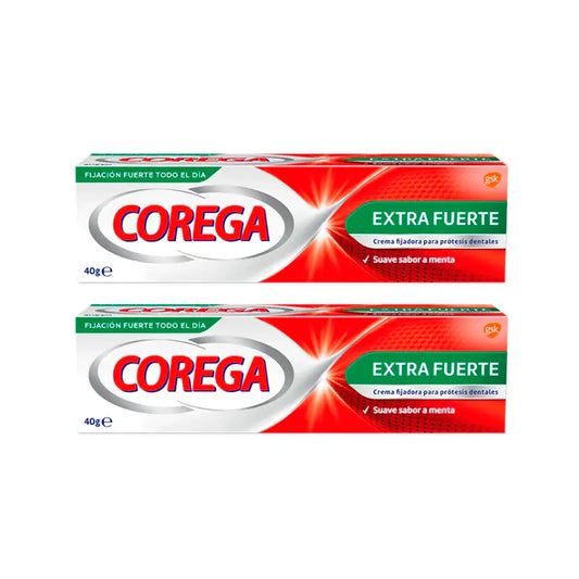 Corega Duplo Super Ultra Crema Extra Forte, 2 x 40 gr