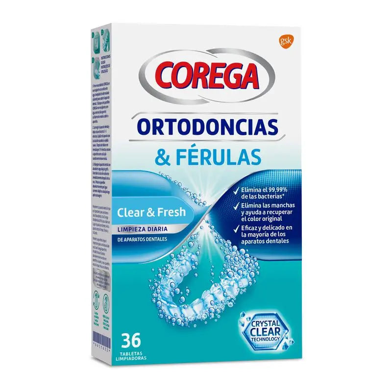 Corega Ortodonzia e bite, 36 compresse
