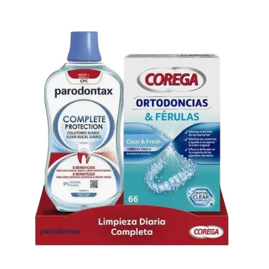 Corega Parodontax Pulizia quotidiana completa (collutorio + pulizia ortodontica)