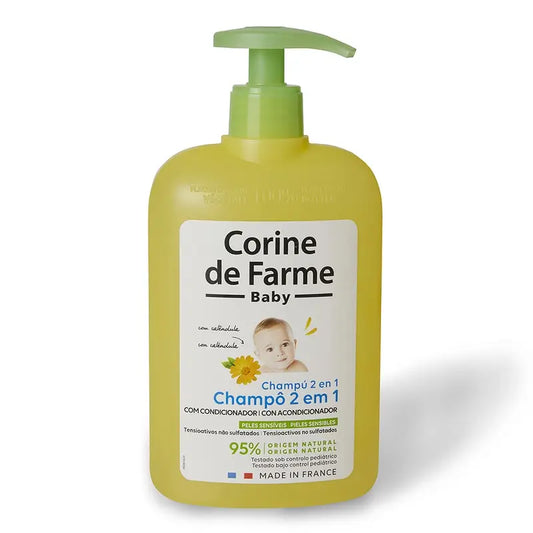 Corine De Farme 2 In 1 Shampoo con Balsamo alla Calendula, 500 ml