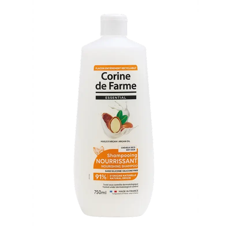 Corine De Farme Shampoo nutriente all'olio di Argan, 750 ml