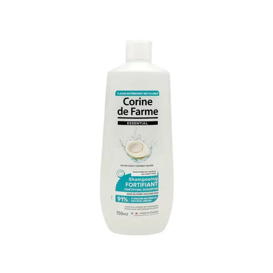 Corine De Farme Shampoo fortificante all'acqua di cocco, 750 ml