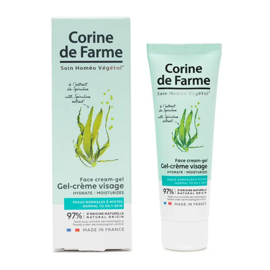 Gel crema viso Corine De Farme con estratto di spirulina , 50 ml