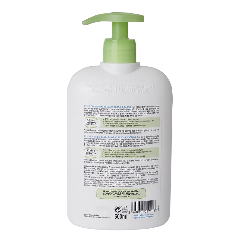 Corine De Farme Gel da bagno ultra idratante alla Calendula , 500 ml
