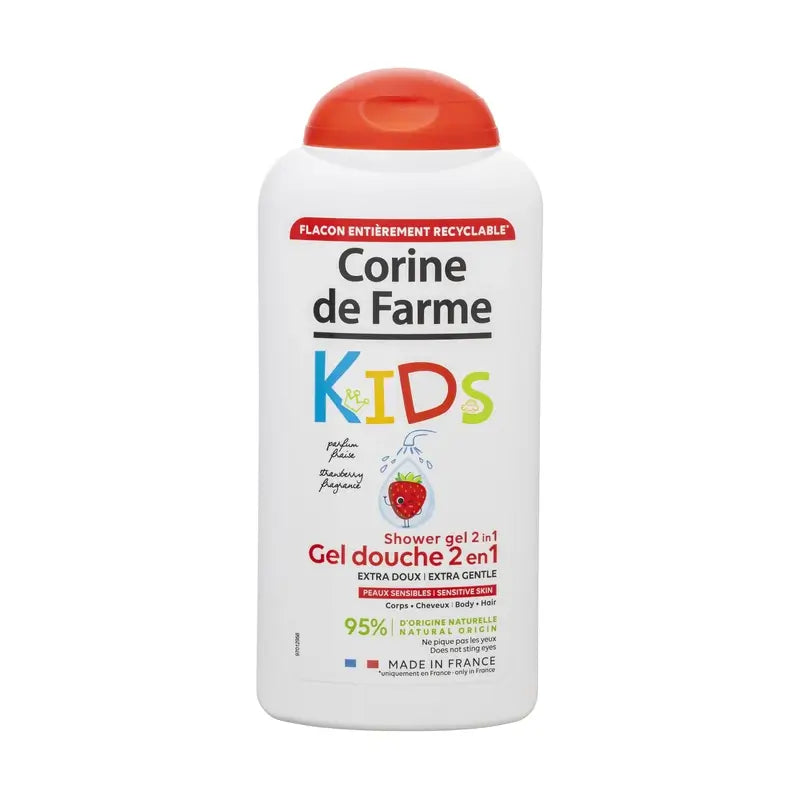 Corine De Farme 2 In 1 Gel Doccia Corpo & Capelli Bambini Fragola , 300 ml