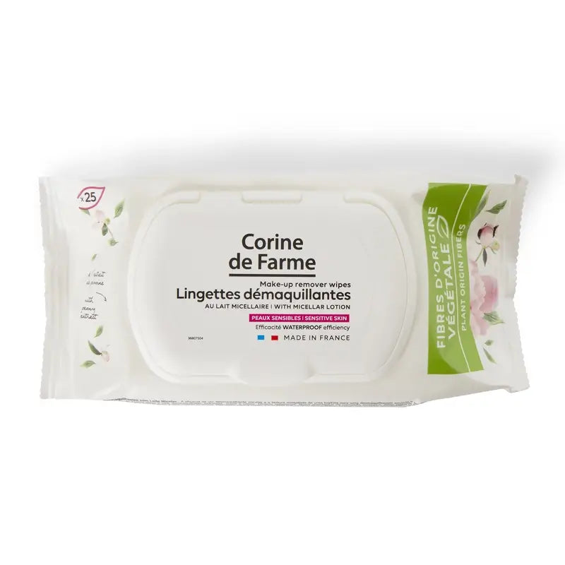Corine De Farme Salviette struccanti con latte micellare , 25 pezzi
