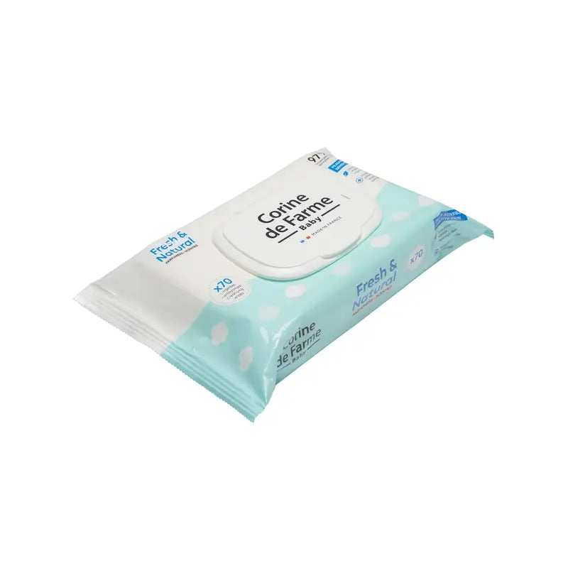 Corine De Farme Salviette biodegradabili fresche e naturali , 70 pz.