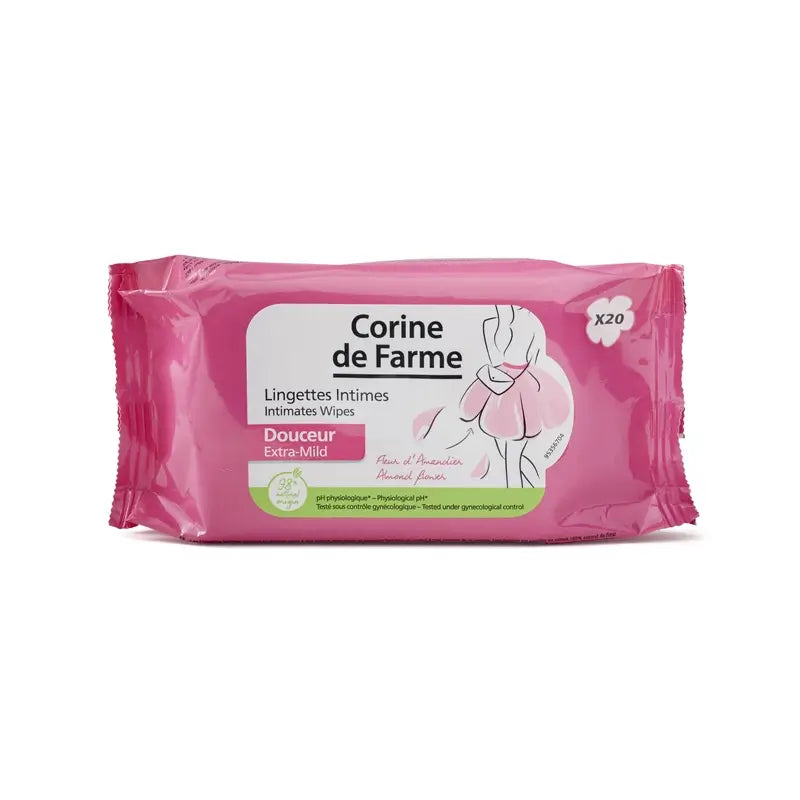 Corine De Farme Salviette delicate Igiene intima adulti , 20 pezzi
