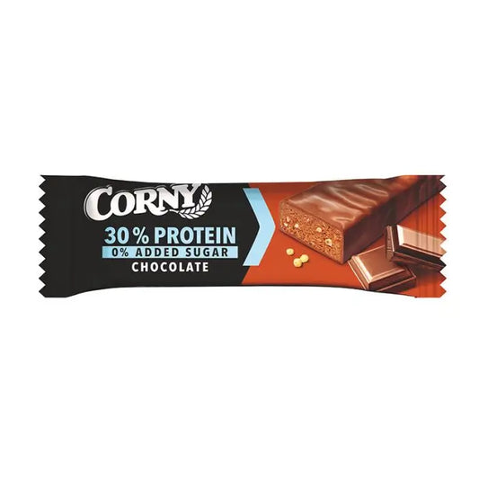 Barretta al cioccolato Corny 30% di proteine 0% di zuccheri aggiunti, 50 grammi