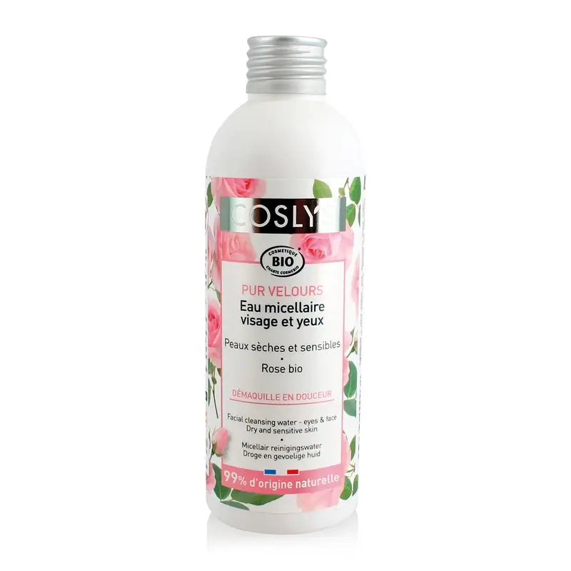 Coslys Acqua Micellare Struccante per Pelli Secche e Sensibili con Rose, 200 ml