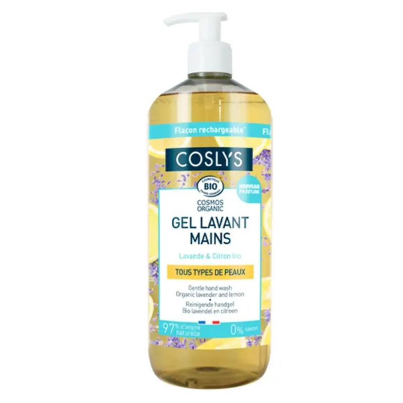 Coslys Sapone liquido organico per le mani al limone, 1000 ml