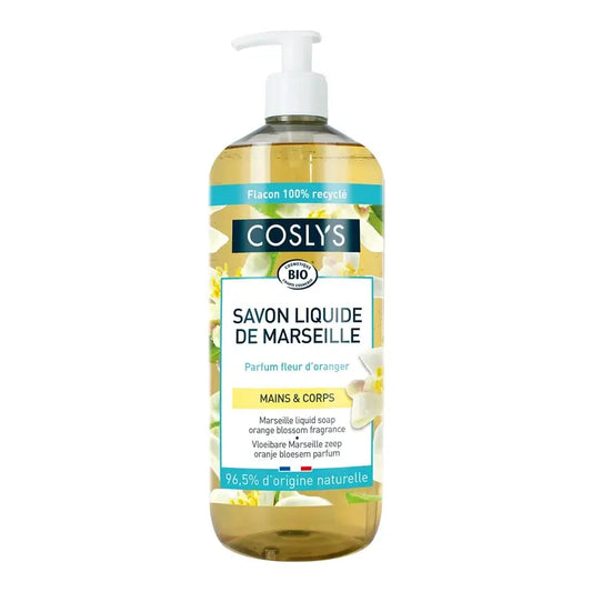Coslys Sapone di Marsiglia profumato ai fiori d'arancio 1L, 1000 ml