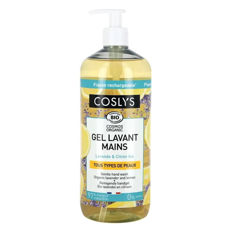 Coslys Sapone liquido organico per le mani al limone, 350 ml