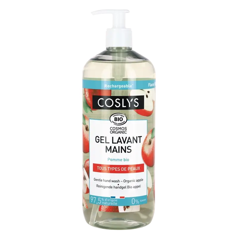 Coslys Sapone liquido per le mani biologico con mela, 350 ml
