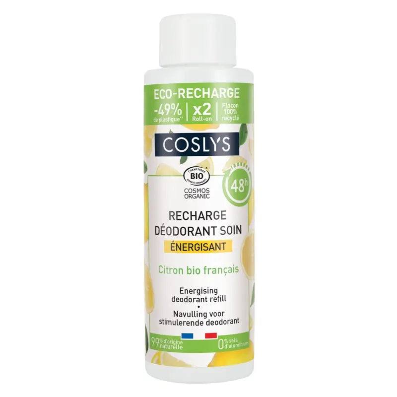 Ricarica di deodorante energizzante Coslys (limone), 100 ml